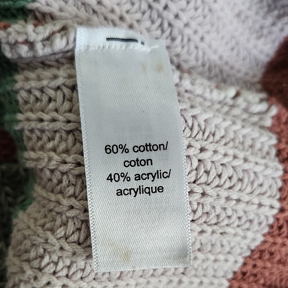 Maurices Multicolor Striped Henley Sweater Size L – Cozy Knit Button-Up Pullover - Picture 9 of 9